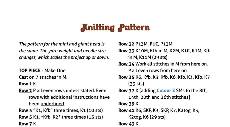 Horse Head Digital PDF Knitting Pattern image 5