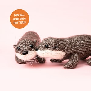 Pair of Otters - Digital PDF Knitting Pattern