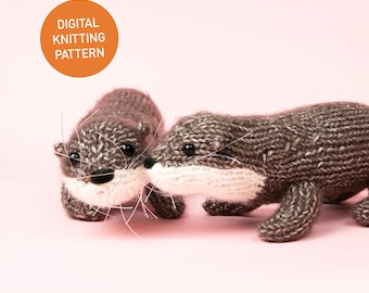 Pair of Otters - Digital PDF Knitting Pattern