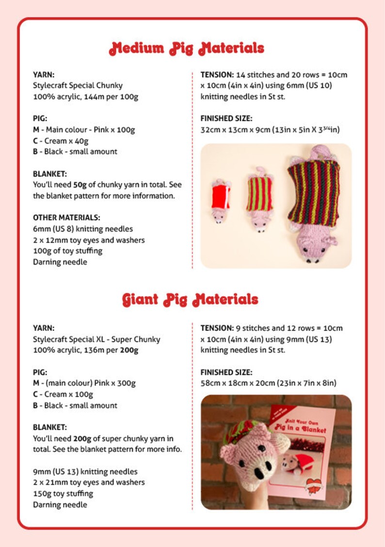 Pig in a Blanket Digital PDF Knitting Pattern image 4