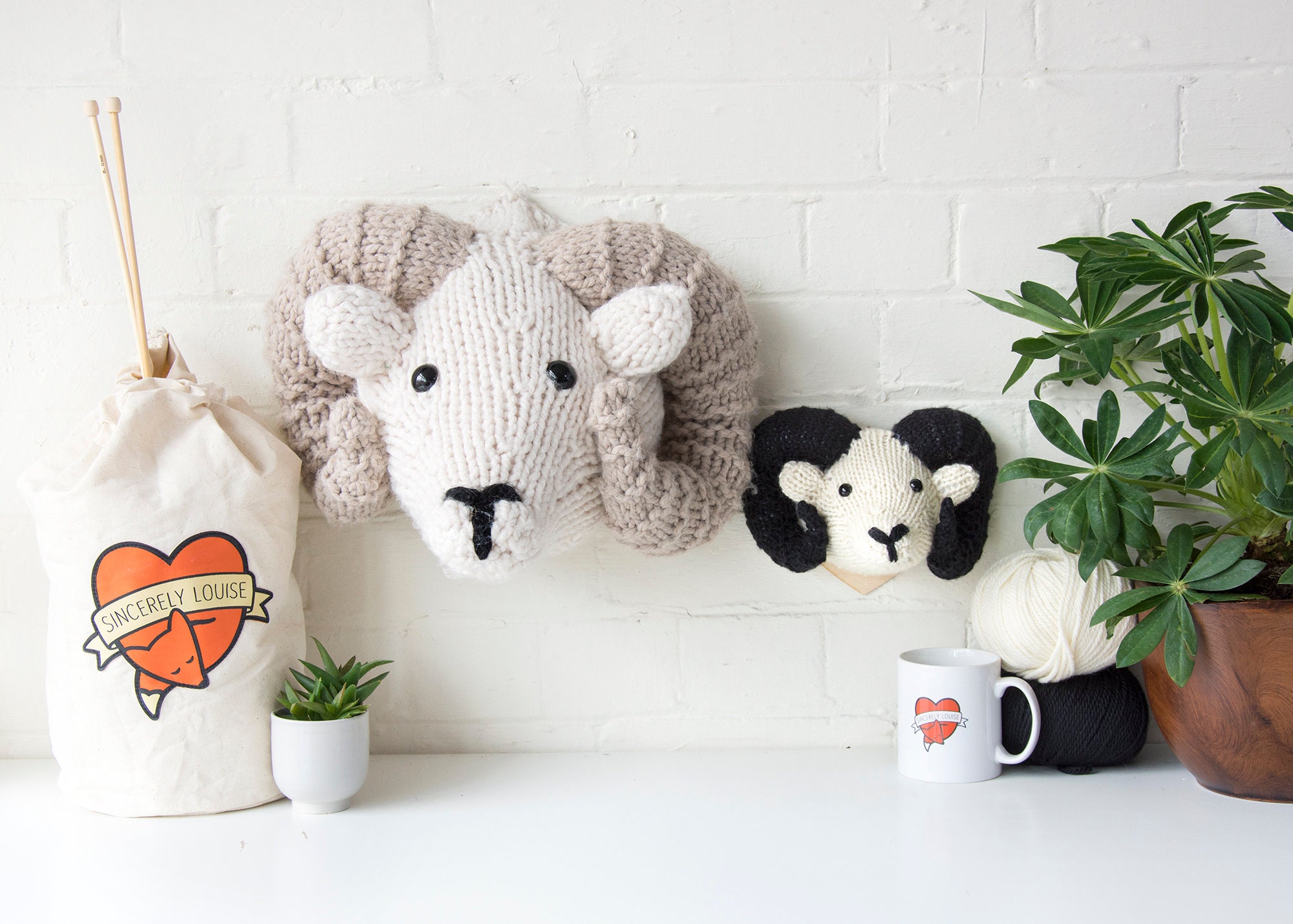 Mini Ram Head Knitting Kit - Etsy
