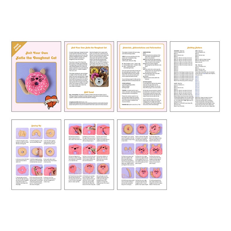 Doughnut Cat Digital PDF Knitting Pattern image 4