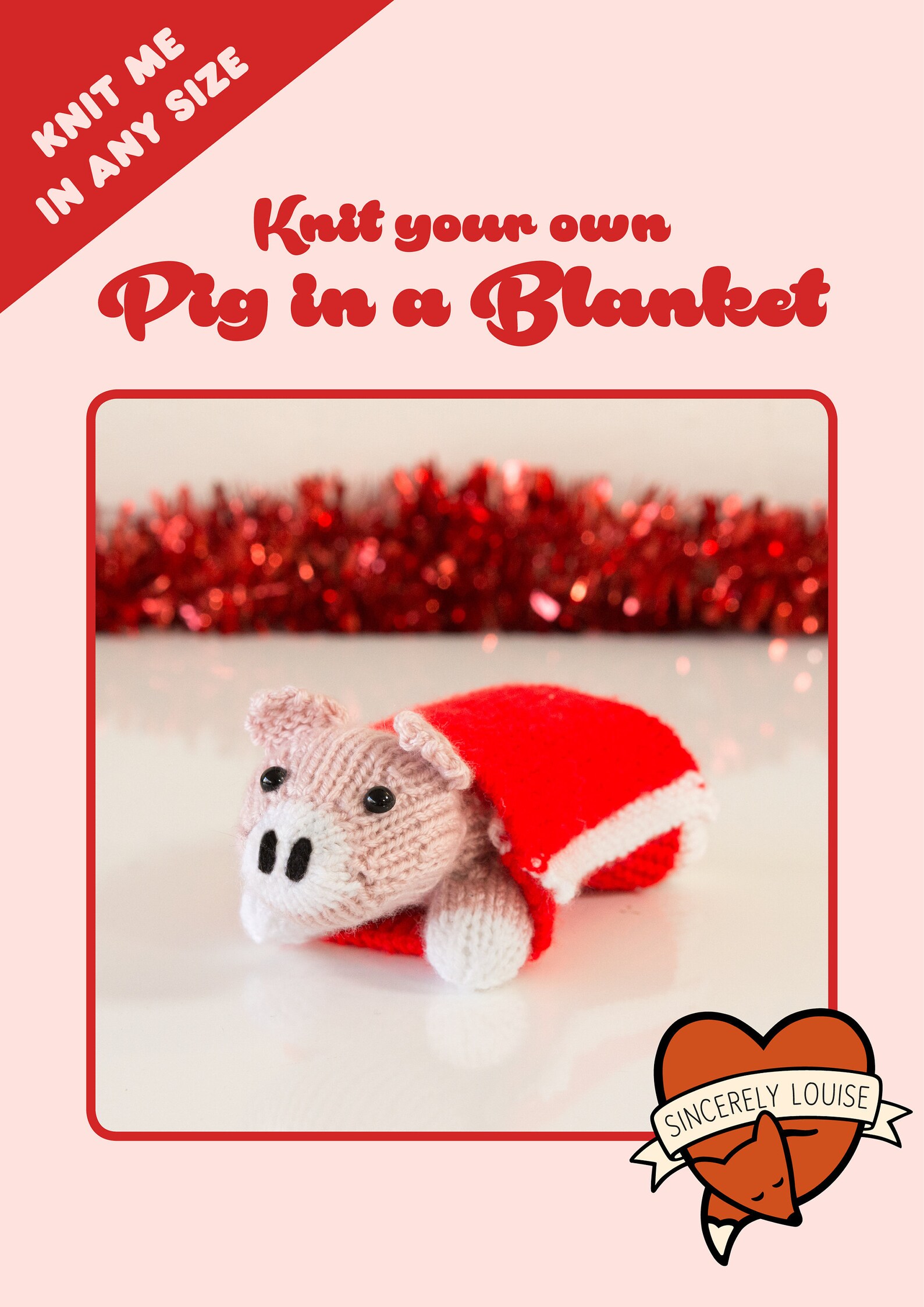 Pig in a Blanket Digital PDF Knitting Pattern Etsy UK