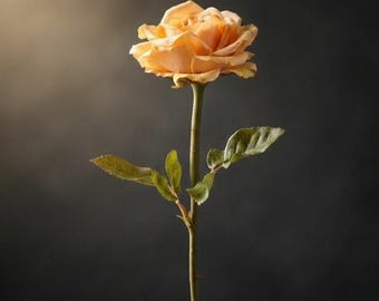 Handmade Realistic Rose Stem, Everlasting Botanical Flower, Luxury Floral Decor