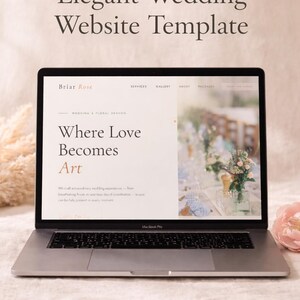 Wedding Planner Website Template – Florist HTML CSS JS – Briar Rose – Elegant Bridal Business Website – Fully Responsive – Instant Download