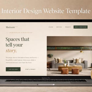 Interior Design Website Template | HTML CSS JS | Luxury Studio Site | Responsive | Architect Portfolio | No Framework | Instant Download