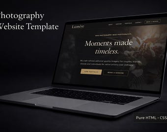 Plantilla web para fotografía | Diseño elegante y oscuro con HTML, CSS y JavaScript | Sitio web para estudio fotográfico | Totalmente adaptable | Sin framework