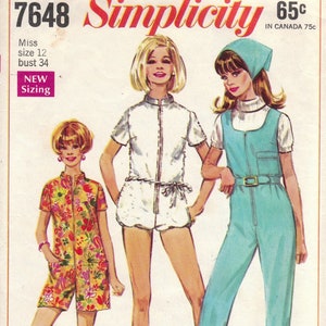Unusual Jumpsuit Pattern Simplicity 7648 Size 12