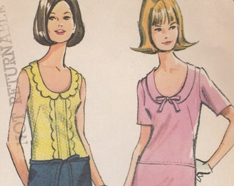 Sweet 60s Summer Dress Pattern McCalls 7709 Size 14 Bust 34