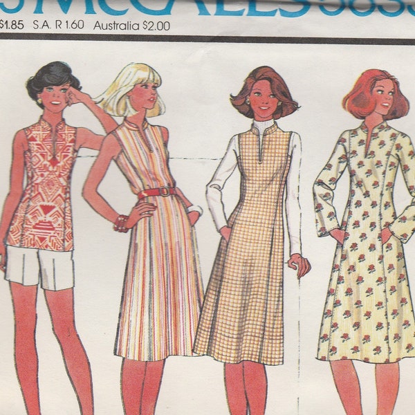 70s Tunic, Dress or Jumper Pattern McCalls 5633 Size 14 Bust 36