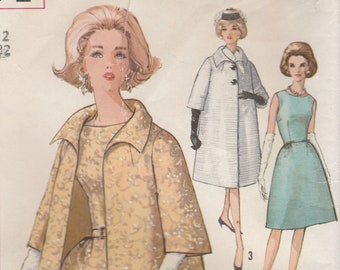 Sophisticated 1960s Dress & Jacket Pattern Simplicity 5194 Size 12 Uncut