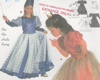 Princess Costume Pattern Burda 3842 Sizes 4 - 8 Uncut