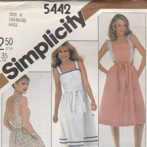 Back Wrap Sundress Pattern Simplicity 5442 Sizes 6 8 10 Uncut Bust 30, 31, 32