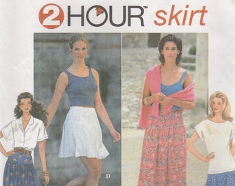 Easy 90s Skirt Pattern Simplicity 9436 Sizes 6 - 16 Uncut