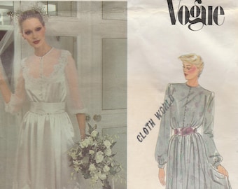 Wedding or Day Dress Pattern Vogue 2652 Size 8 Uncut