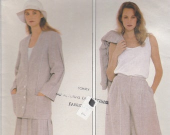 80s Jacket, Tops, Pants & Skirt Pattern Vogue 2954 Size 8 Uncut