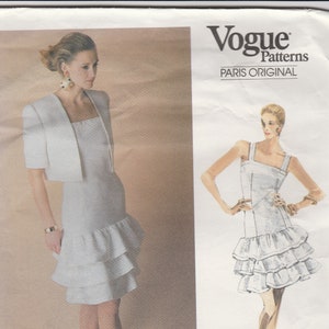 Givenchy Flounced Dress Pattern Vogue 2076 Size 8