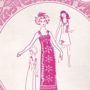 70s Mini or Maxi Sun Dress Pattern Pacifica 3041 Size 12