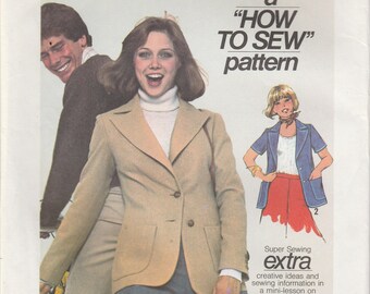 Classic Blazer Pattern Simplicity 7827 Size 10 Uncut