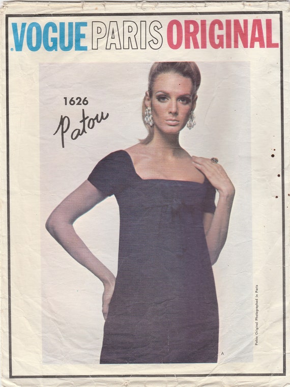 1960s Designer Babydoll Dress Pattern 