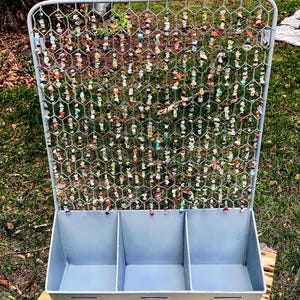 3 section decorative metal storage bin