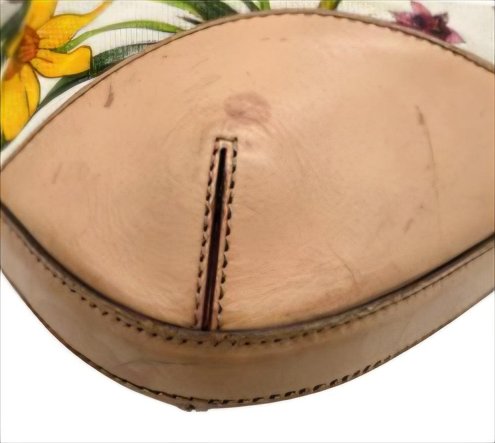 Gucci Horsebit Flora Beige Canvas handbag image 2