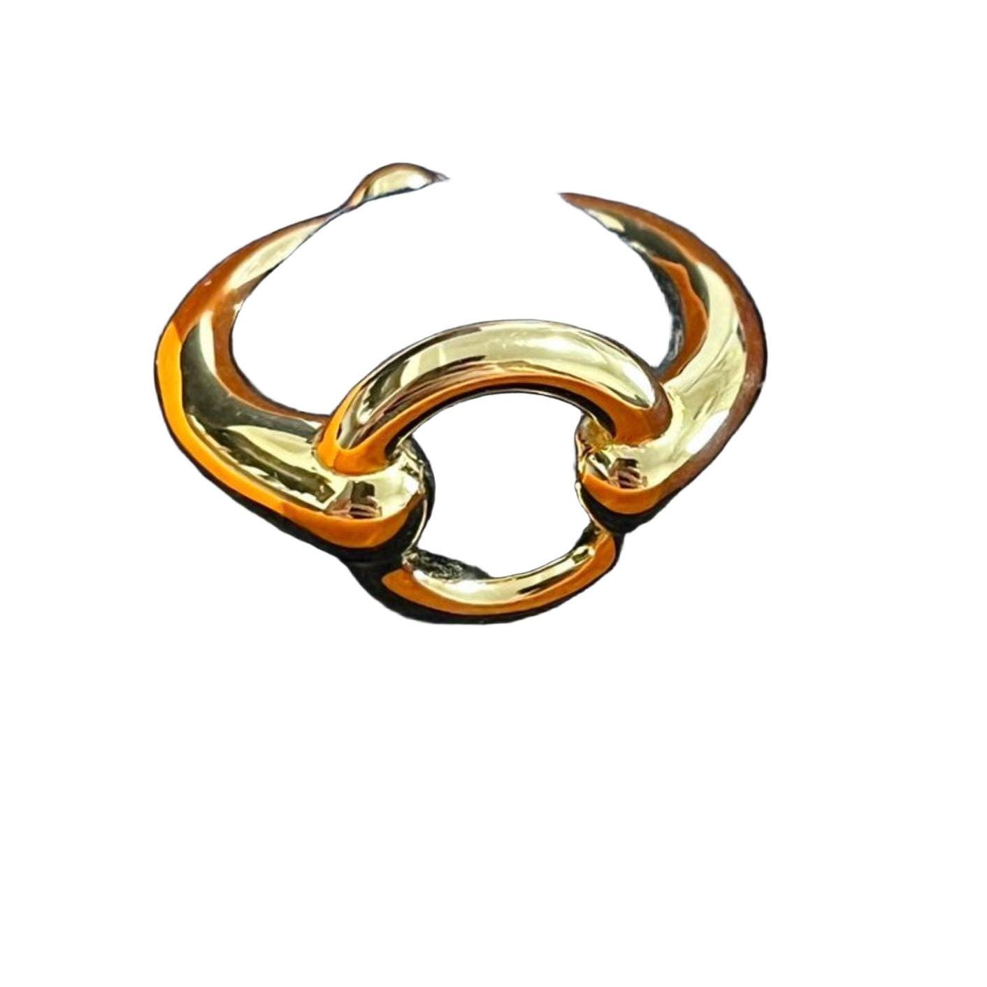 Hermès Gold Plated Mors Scarf Ring image 5