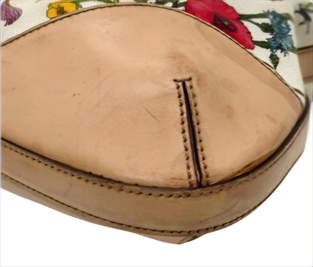 Gucci Horsebit Flora Beige Canvas handbag image 9