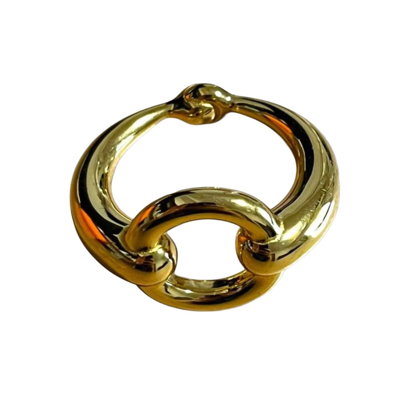 Hermès Gold Plated Mors Scarf Ring image 3