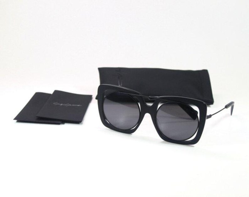Yohji Yamamoto YY7009 Black Grey Mirrored Sunglasses image 4