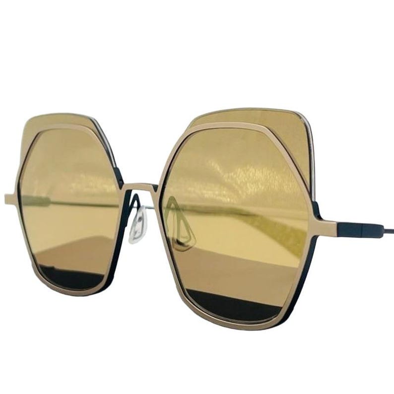 Yohji Yamamoto Bronze and Gold Metal Designer Sunglasses with Original Pouch image 1