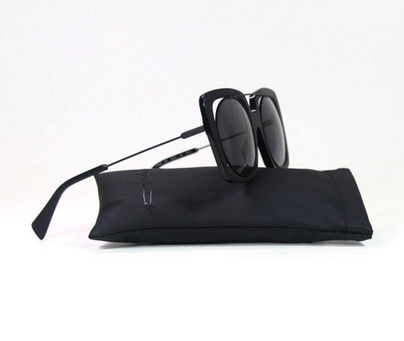Yohji Yamamoto YY7009 Black Grey Mirrored Sunglasses image 2