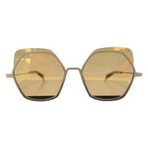 Yohji Yamamoto Bronze and Gold Metal Designer Sunglasses with Original Pouch image 4