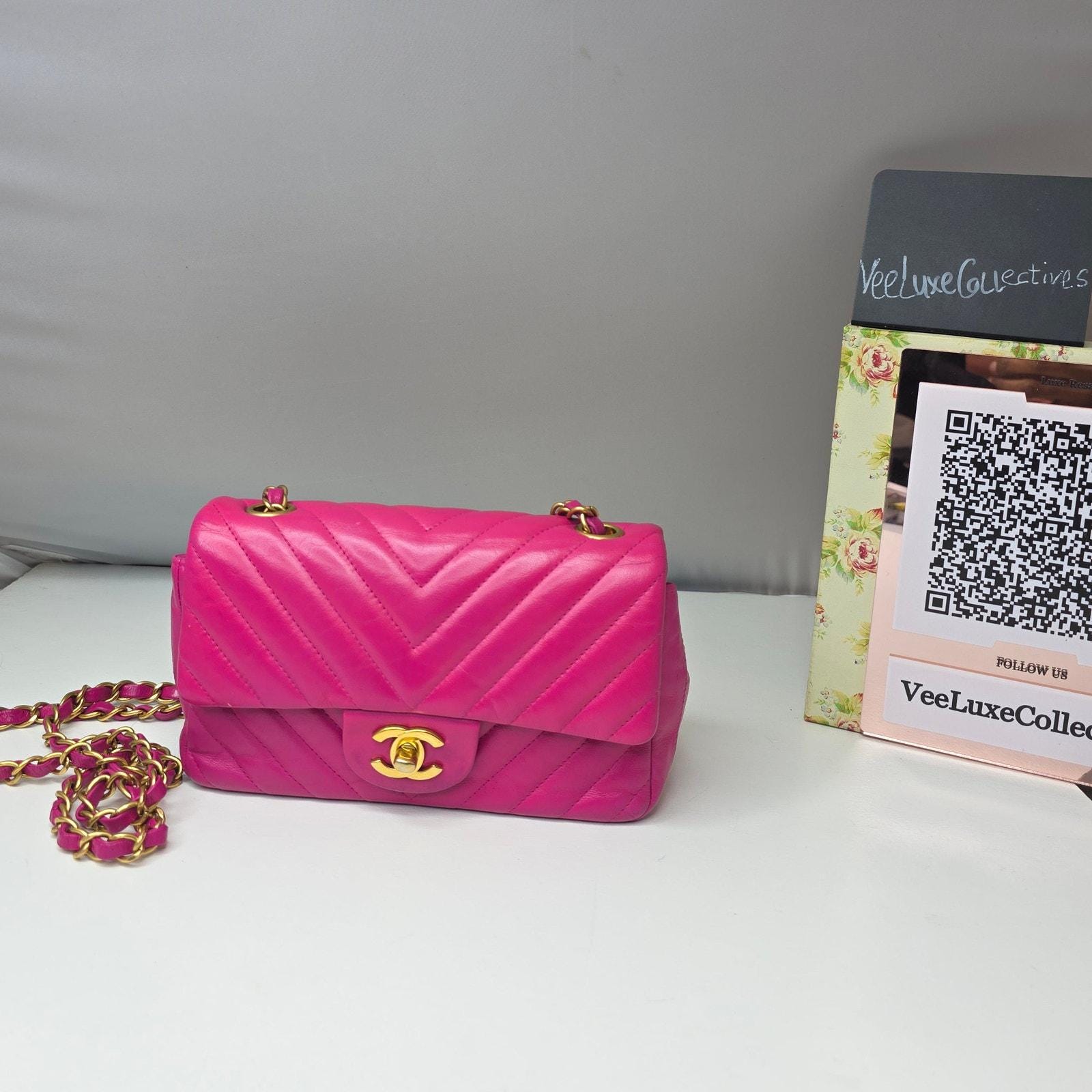 Chanel mini Rectangular Bag Pink image 6