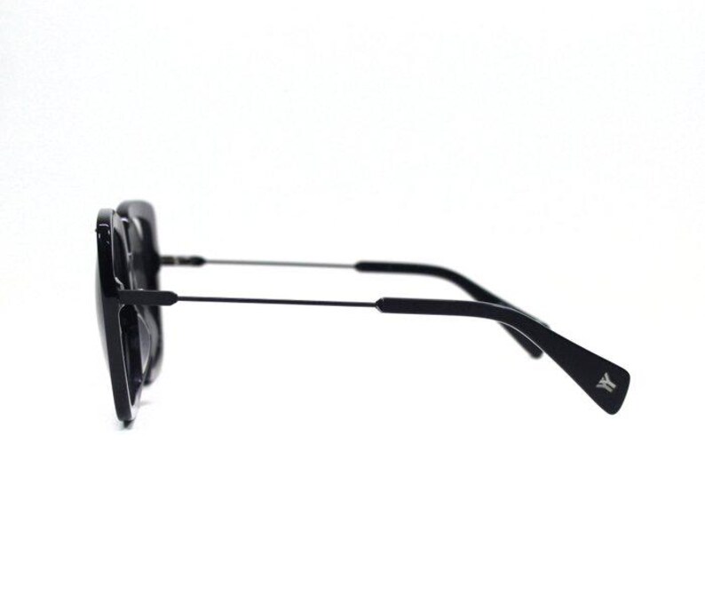 Yohji Yamamoto YY7009 Black Grey Mirrored Sunglasses image 8