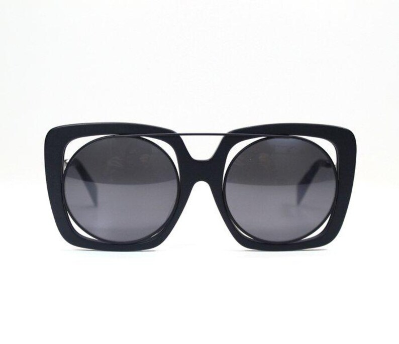 Yohji Yamamoto YY7009 Black Grey Mirrored Sunglasses image 10