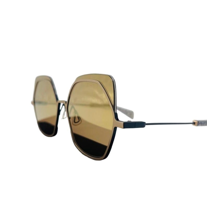 Yohji Yamamoto Bronze and Gold Metal Designer Sunglasses with Original Pouch image 5