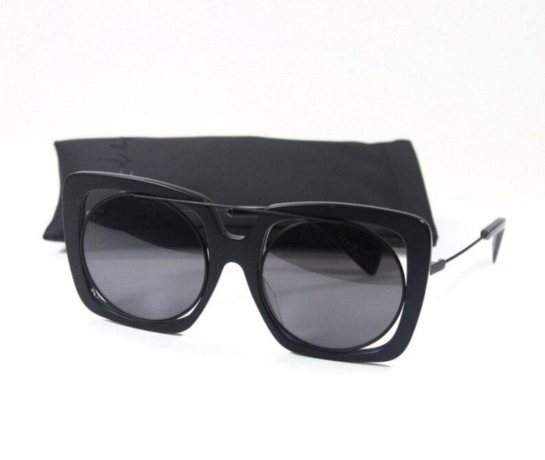 Yohji Yamamoto YY7009 Black Grey Mirrored Sunglasses image 3