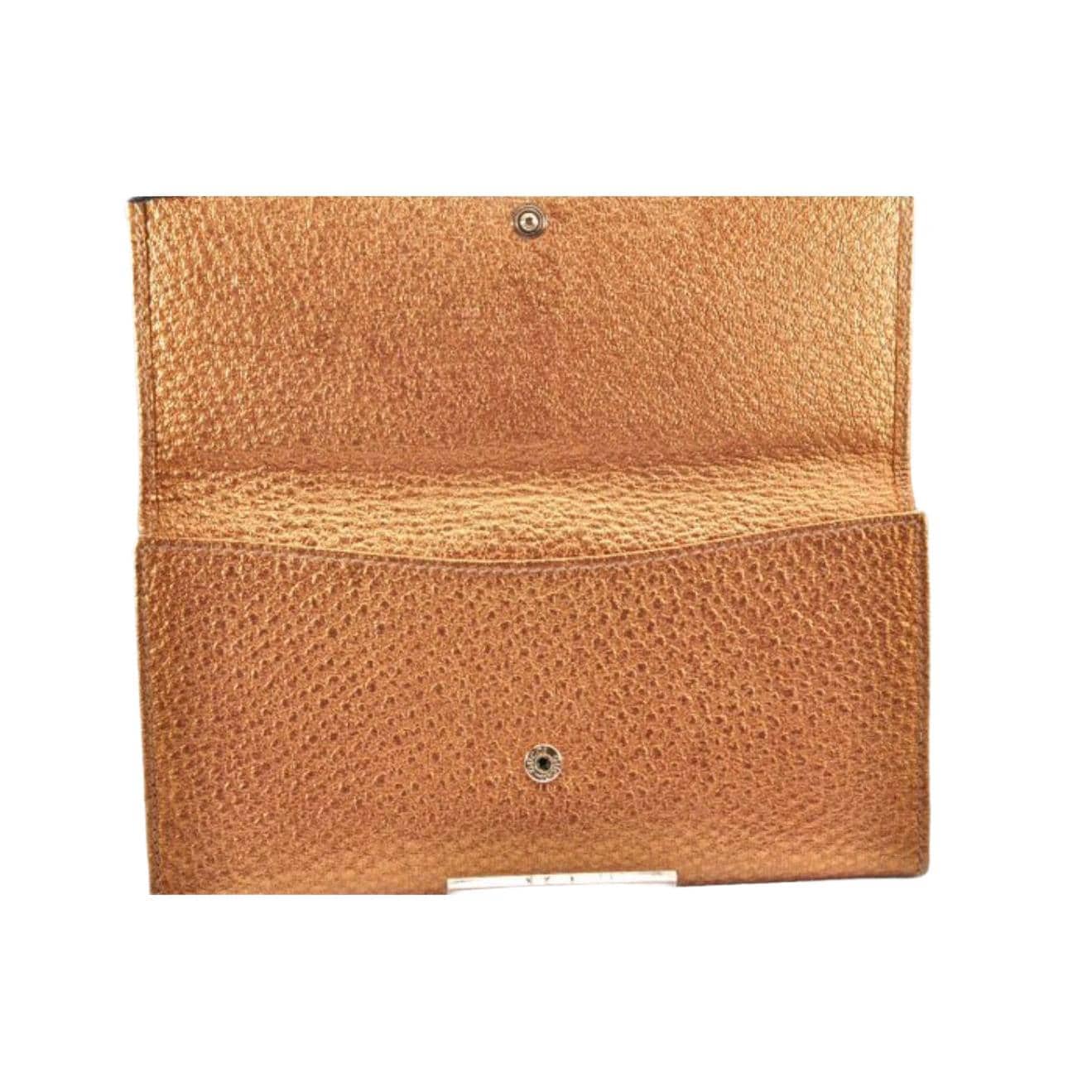 Gucci Gold Horsebit Long Leather Wallet image 6