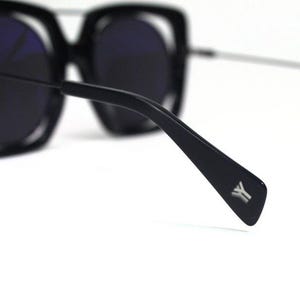 Yohji Yamamoto YY7009 Black Grey Mirrored Sunglasses image 6