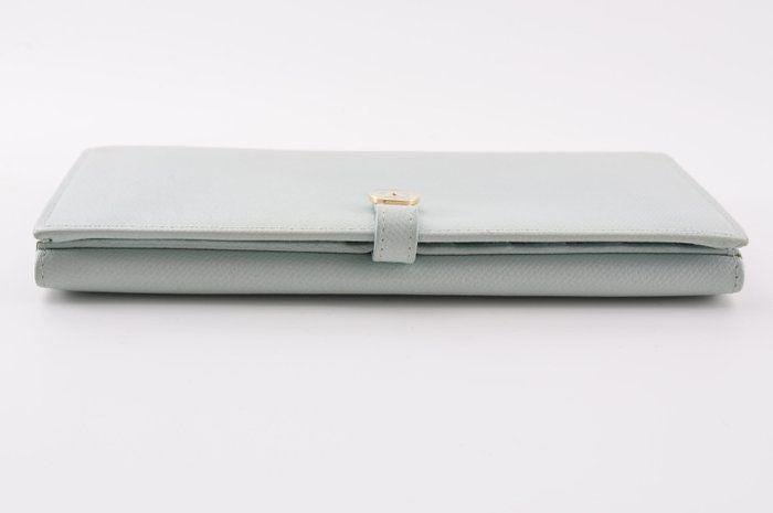Chanel Azure Blue Leather Wallet image 5