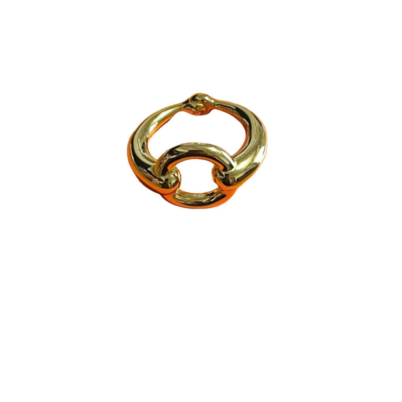 Hermès Gold Plated Mors Scarf Ring image 9