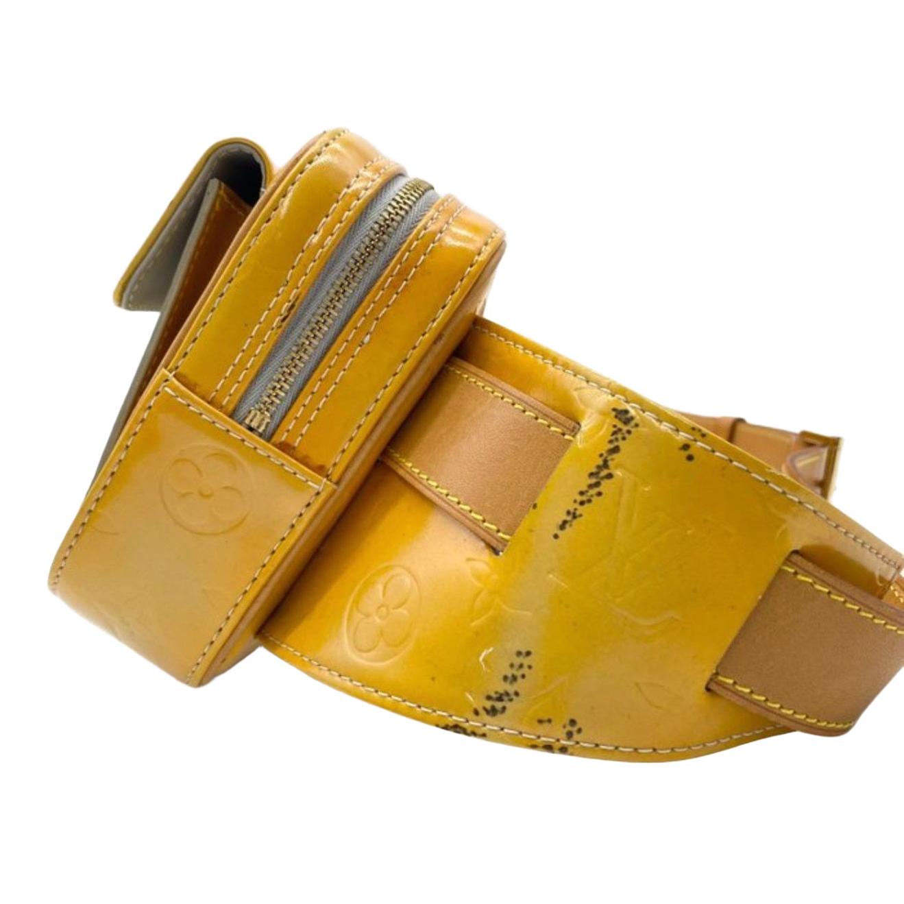 Louis Vuitton Fulton Vernis Yellow Patent Leather Bum Bag image 6