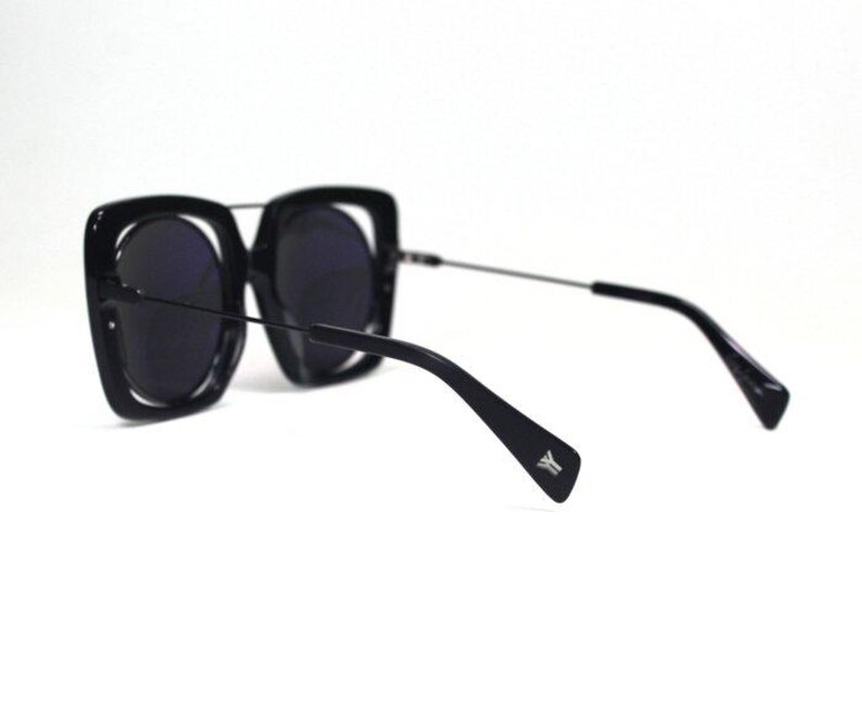 Yohji Yamamoto YY7009 Black Grey Mirrored Sunglasses image 5