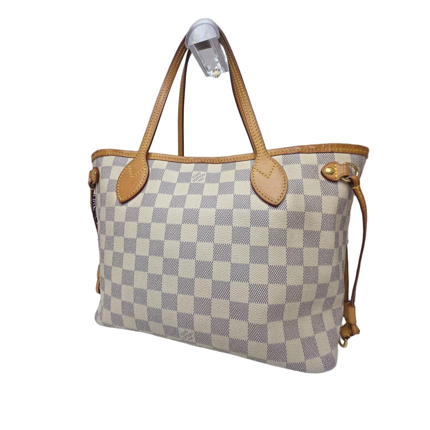Louis Vuitton Neverfull PM Damier Azur Canvas Tote Bag