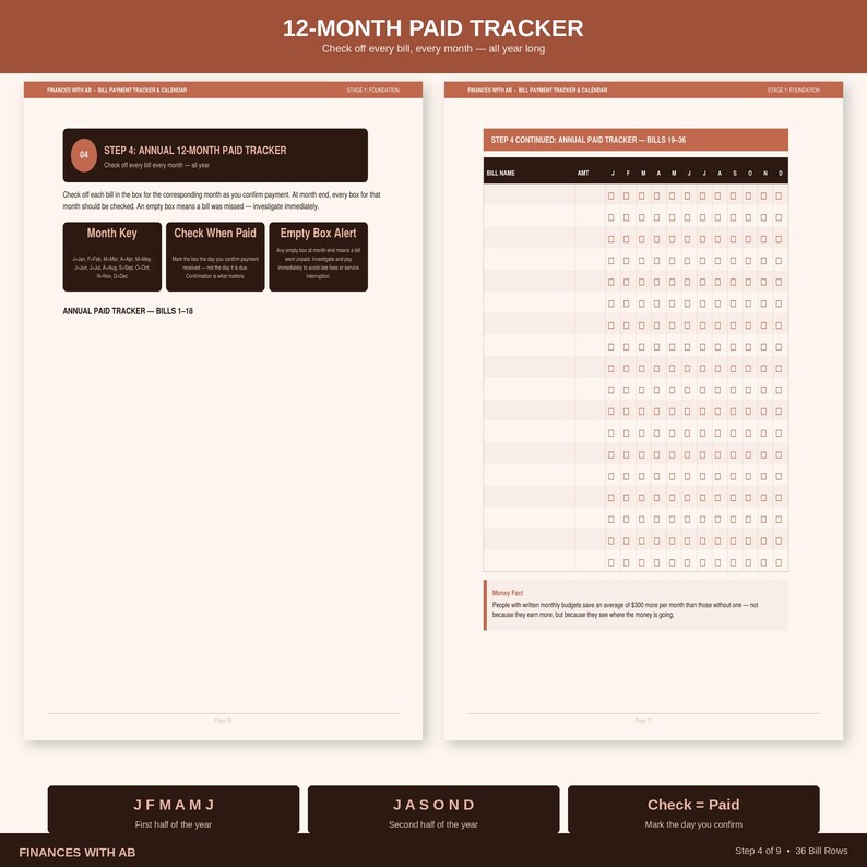 Bill Payment Tracker Printable, Monthly Bill Calendar, Subscription ...