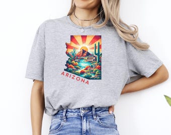 Arizona Shirt, Arizona Map T-Shirt, Arizona Pride Tee, Arizona State Shirt, Arizona Cities Tee, Arizona Vacation Tee,Country State Pride Tee