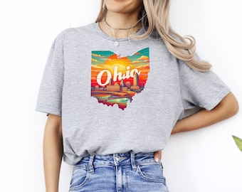 Ohio Shirt, Ohio Map T-Shirt, Ohio Pride Tee, Ohio State Shirt, Ohio Cities Shirt, Country State Pride Tee, Ohio Vacation Tee, Ohio Trip Tee