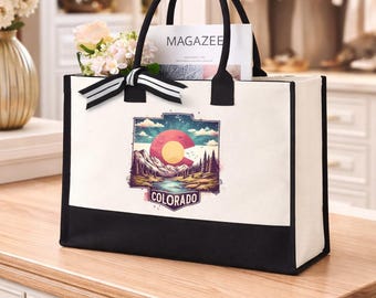 Colorado Tote Bag, Colorado Map Bag, Colorado Pride Tote Bag, Colorado State Bag, Colorado Cities Tote Bag, Colorado Vacation Tote Bag