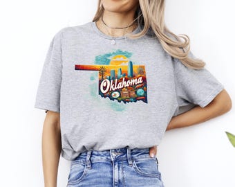 Oklahoma Shirt, Oklahoma Map T-Shirt, Oklahoma Pride Tee, Oklahoma State Shirt, Oklahoma Cities Shirt, Oklahoma Vacation Shirt